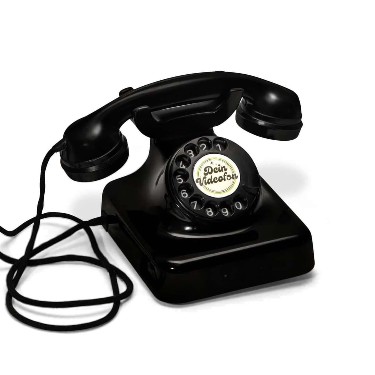 Audio-Gästebuch Swartje in elegantem Schwarz – stilvolles Gästetelefon für Hochzeiten und Events, modernes Design, hochwertige Erinnerungen festhalten