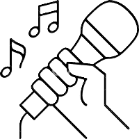 Karaoke-Funktion im Videofon – Hochzeitsgäste singen und hinterlassen persönliche Videobotschaften als kreative Idee für die Hochzeit